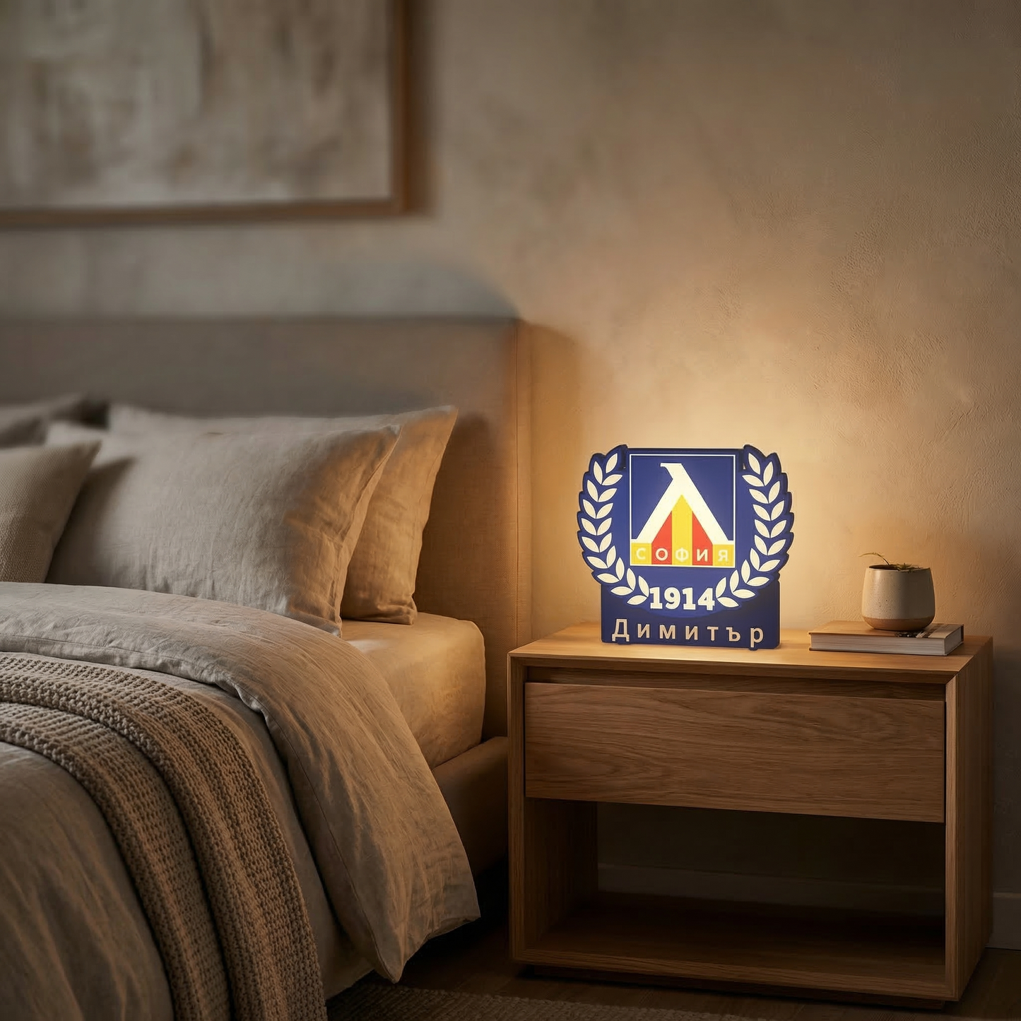 ⚽ 3D LED Лампа с Лого на Любим Отбор