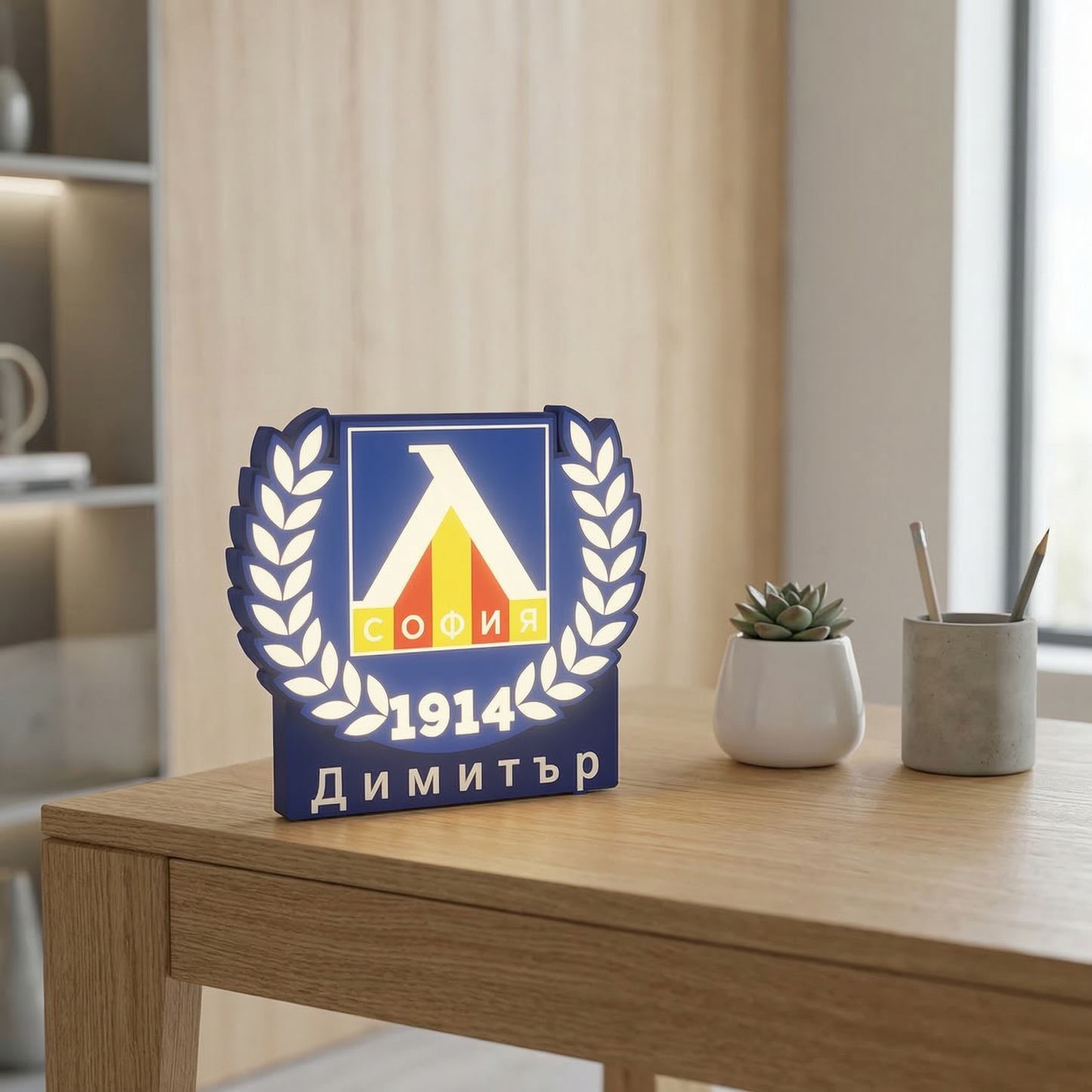 ⚽ 3D LED Лампа с Лого на Любим Отбор