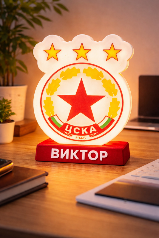 ⚽ 3D LED Лампа с Лого на Любим Отбор